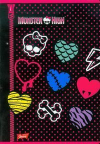 Zeszyt Monster High w kratkę 60 stron A5 serca