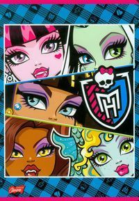 Zeszyt Monster High w kratkę 32 strony A5 niebieska
