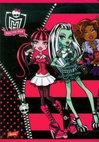 Zeszyt Monster High w linie 16 stron A5 czarna